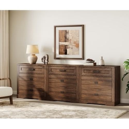 WAMPAT Mid Century Modern Dresser, 31.9" Tall Storage Cabinet with Drawers