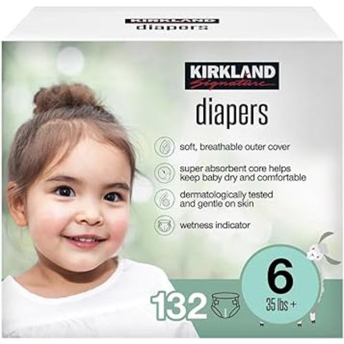 Kirkland Signature Diapers, Size 6 (132 Count)