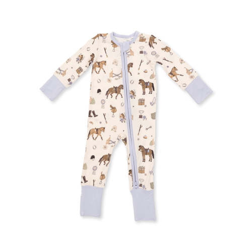 2-Way Zip Romper, Pretty Equestrian
