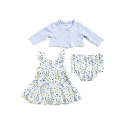 Infant Girls 3pc Floral Knit Dress With Cardigan And Bloomers Set | Baby | Marshalls