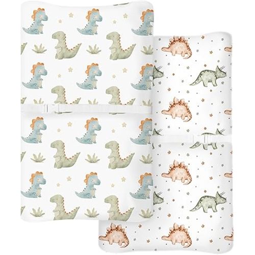 Changing Pad Covers 2 Pack, 32"x16" Baby Girl Boy Changing Table Pad Covers