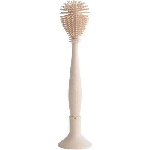 Mushie - Baby Bottle Brush, Soft Silicone with Suction Base, Shifting Sand