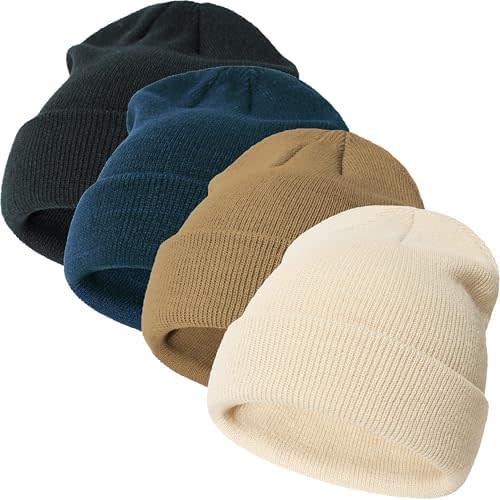 Sea Zaela 4 Packs Baby Toddler Winter Hats Infant Boys Girls Beanie Soft Knitted Hat Set