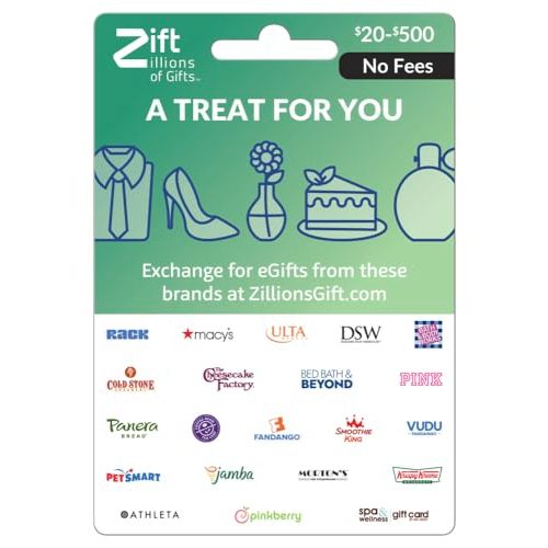 Zift Zillions A Treat for You Shopping & Dining Gift Card