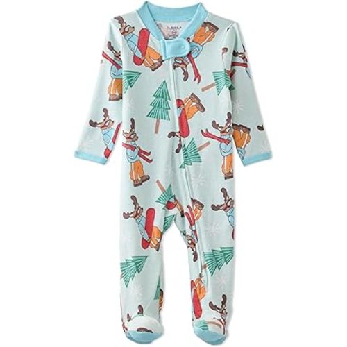 Butterblu Scout Sleep & Play 100% Organic Cotton Footed Zip Front Sleeper Pajamas for Baby Boys, Girls, Unisex