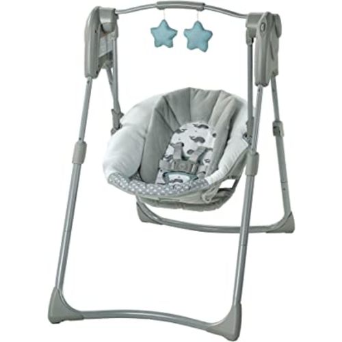 Graco Slim Spaces Compact Baby Swing Chair, Newborn/Infant Swing Seat from 2.4-11.3 kg (5.5-25 lb), Humphry