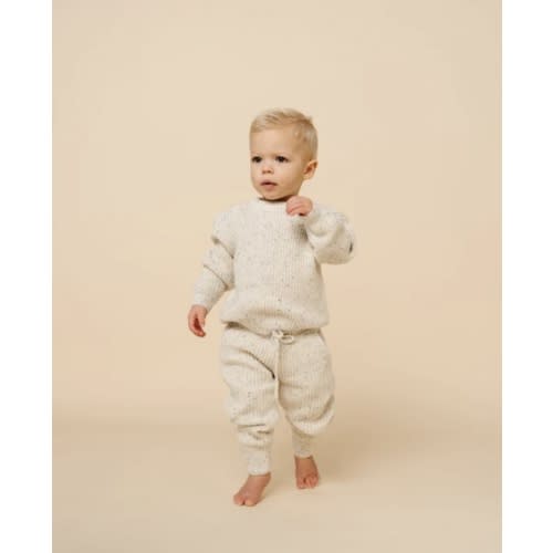 Knit Chunky Sweater - Cream Speckle