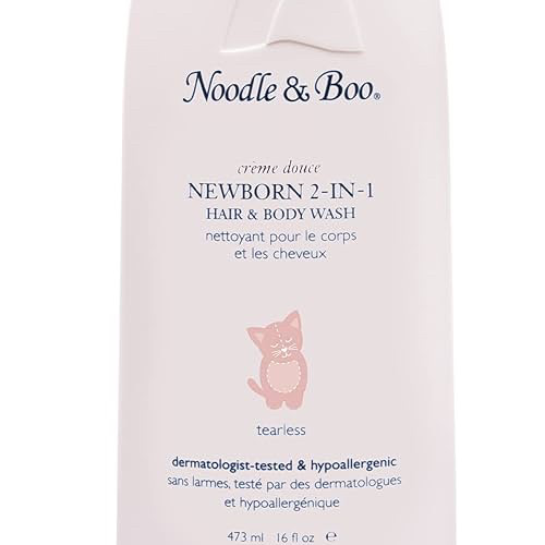 Noodle & Boo Newborn 2-in-1 Baby Shampoo and Body Wash, Tear-Free, Hypoallergenic, Baby Bath Essentials, Moisturizing, pH-Balanced, Vitamin-Enriched, Pediatrician-Tested
