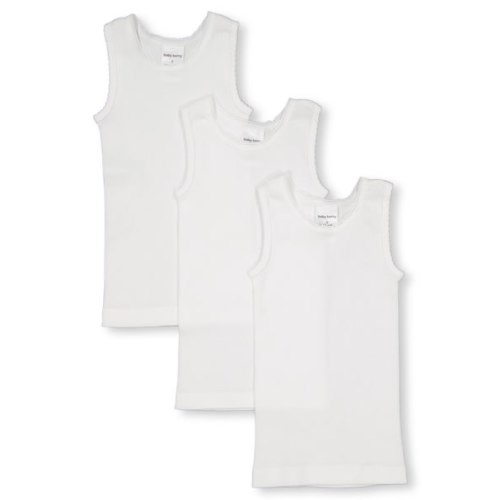 White Baby 3 Pack Rib Singlets | Best&Less™ Online