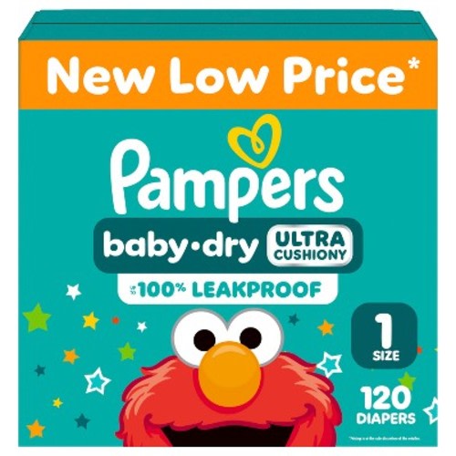 Pampers Baby Dry Diapers Super Pack - Size 1 - 120ct