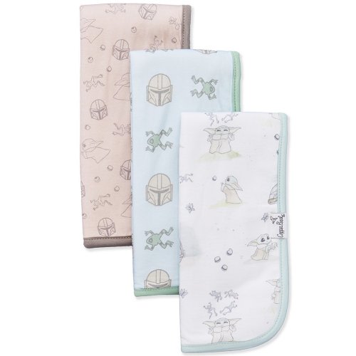 Copper Pearl Baby Boys Star Wars Grogu Burp Cloth Set