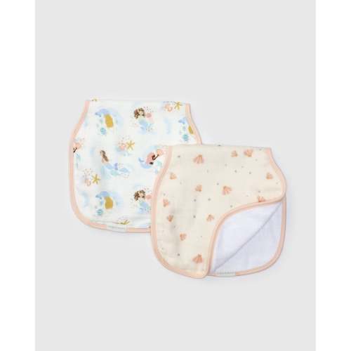 Burp Cloth Set - 2 Pack - Mermaids