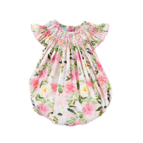 Everbloom Floral Smocked Angel Sleeve Bubble