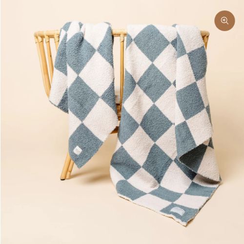 Chenille Blanket - Ocean Check - Small & Large