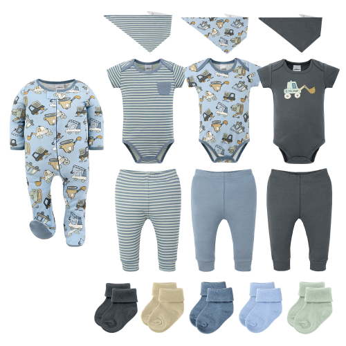 The Peanutshell, Baby Clothes Set, 3-6 Months, Blue