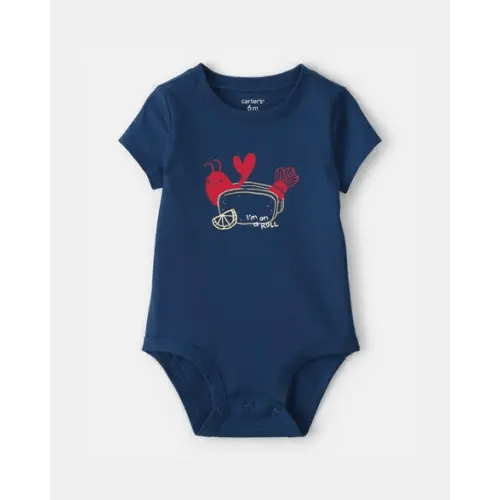 Baby Lobster Graphic Bodysuit - Blue | Carter's