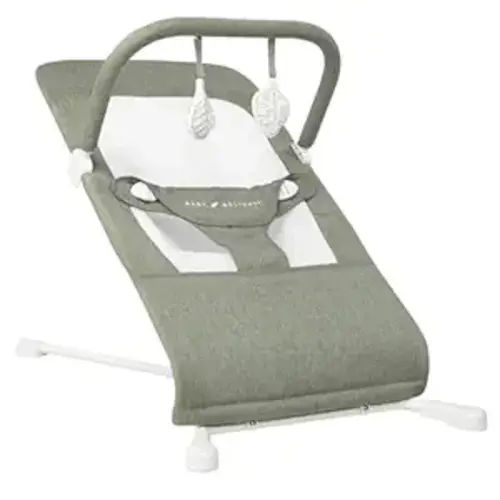 Baby Delight Highland Baby Bouncer | Infant | 0 – 6 Months | 3-Position Recline | Sage Tweed
