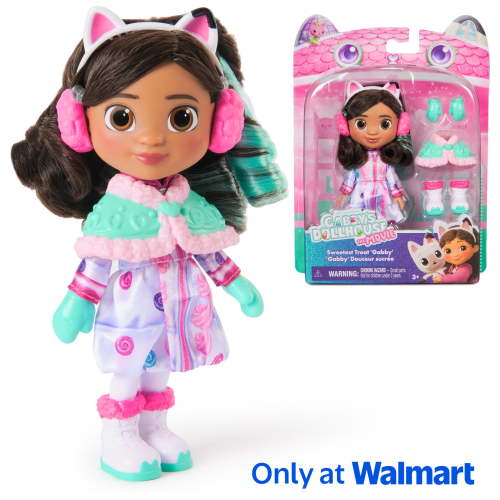 Gabby's Dollhouse: The Movie, Sweetest Treat Gabby Doll, Confection-Themed Snow Gear & Accessories,