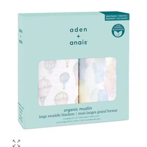 Muslin Swaddles, 2 Pack