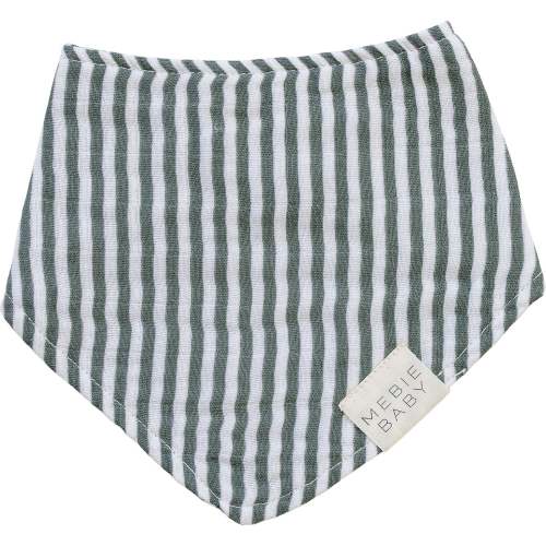 Green Stripes Classic Muslin Bib