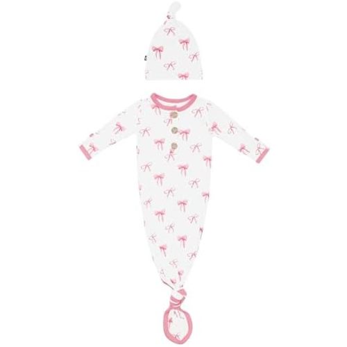 KYTE BABY Knotted Gown with Hat Set