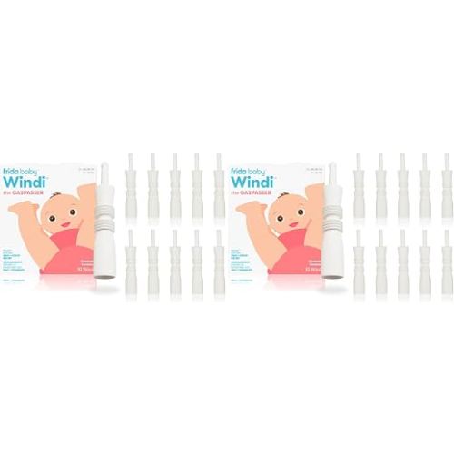Frida Baby Windi Gas Passer, Baby Gas Relief, Made in USA, 100% Natural, Safe & Effective Instant Relief for Babies & Infants, 10ct, (Pack of 4)
