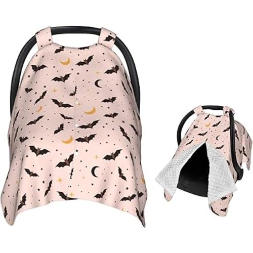 Halloween Bat Baby Car Seat Canopy Nursing Cover for Newborn Car Seat Breastfeeding Covers Blanket Newborn Shower Gift