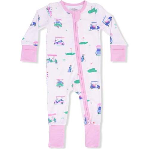 Convertible Romper, Vintage Golf Carts Pink - Angel Dear | Maisonette