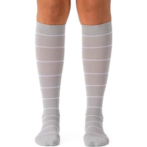 Comrad Nylon Knee High Socks - 15-20mmHg Graduated Compression Socks - Soft & Breathable Support Unisex Socks