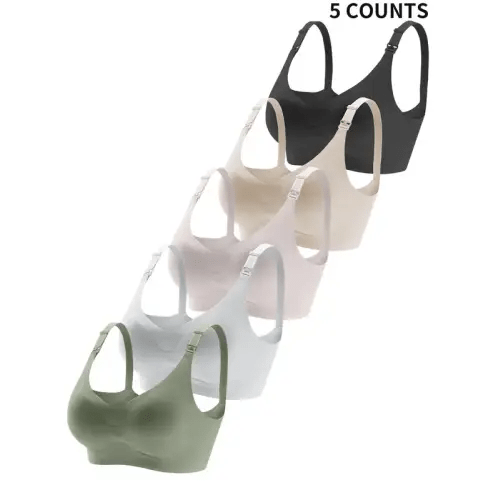 Maternity Solid Color Nursing Bra with Removable Pads - TikTok Shop
