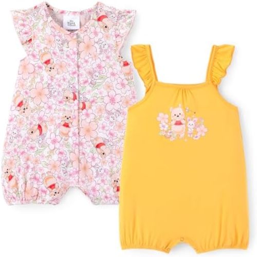 Disney 2 Packs  Ruffle Sleeves Romper -6/9M