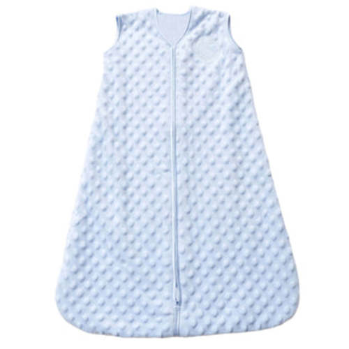 Blue Plushy Dot Velboa Wearable Baby Blanket | HALO | Small