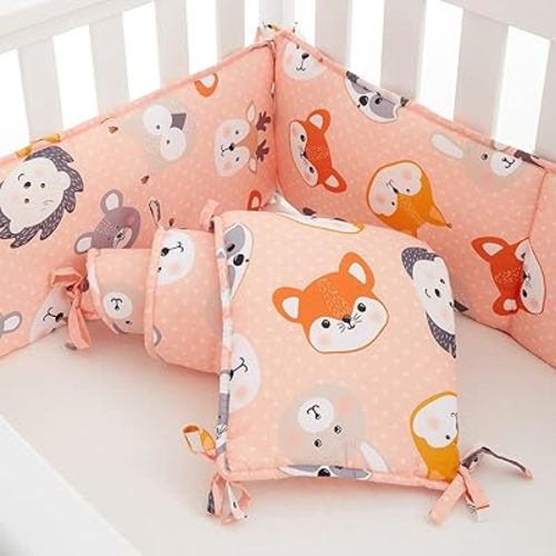 4Pcs Cushioned Mesh Liner Pads for Anti-Collision, Ventilate Cushioned Pads Soft Padding (Little Fox)