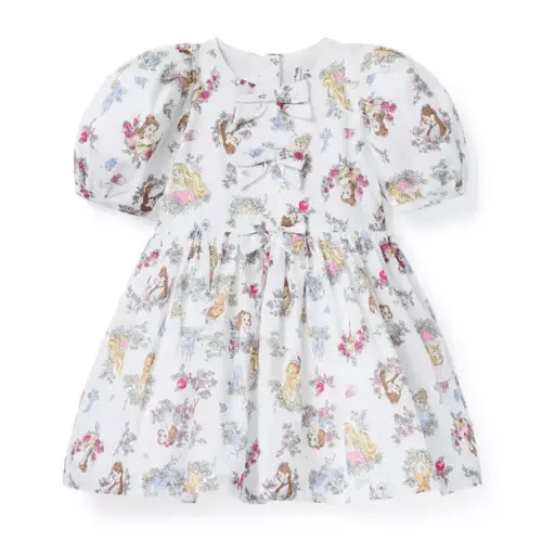 Girl Jet Ivory Princess Floral The Disney Princess Floral Bow Dress by Janie and Jack