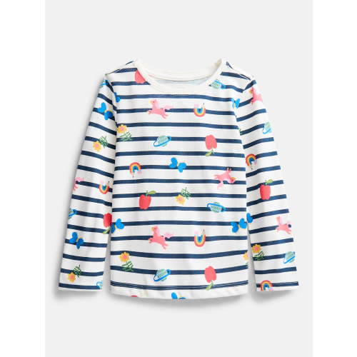 Wonder Nation Baby and Toddler Girls' Crewneck Tee with Long Sleeves, Sizes 0M-5T