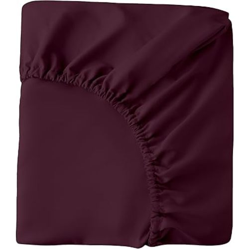 HBHLFZ Crib Sheets for Boys, Girls, 28x52 Inch Fitted Crib Sheet - 8 Inch Deep Pocketed Fixed Sheet - Soft and Comfortable Microfibre - Fits Standard cot and Toddler mattresses, Burgundy