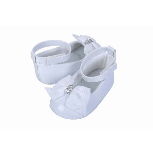 Stepping Stones Mary Jane Shoe with Ankle Strap in White
