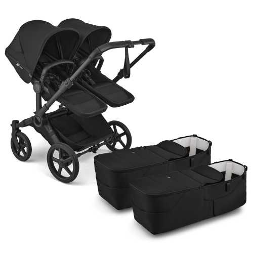 Bugaboo Donkey 6 Twin Complete Stroller Bundle - Black / Heritage Black / Heritage Black