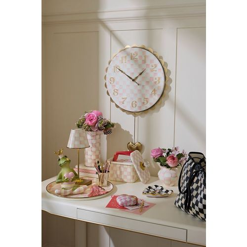 MacKenzie-Childs Check Heart Pendant Wall Clock