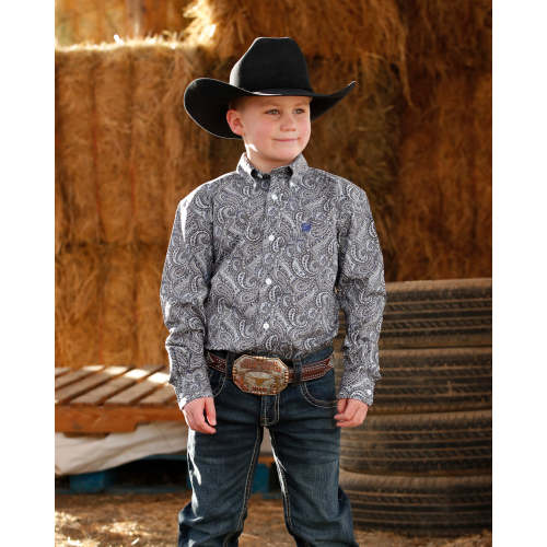 Boy's Button-Down Western Shirt