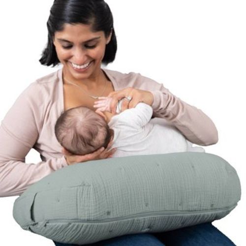 Boppy Luxe Nursing Pillow - Sea Green Solid Muslin