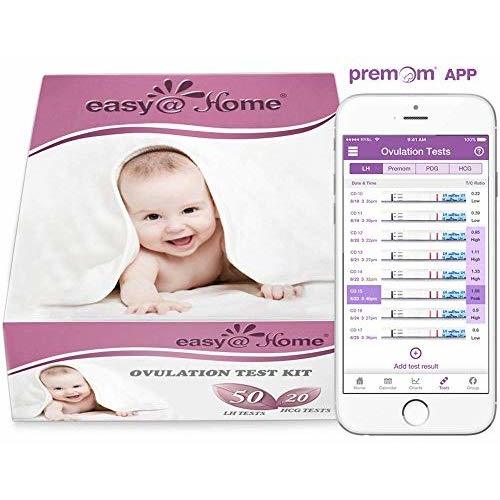 Easy@Home 50 Ovulation Test Strips and 20 Pregnancy Test Strips Combo Kit, (50 LH + 20 HCG) - 50 LH   20 HCG