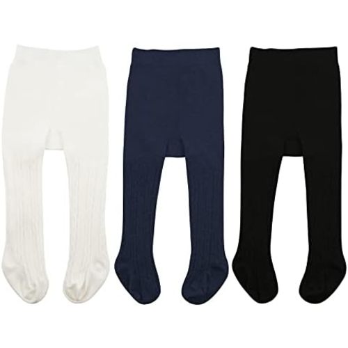 Zando Soft Cable Knit Toddler Tights - Seamless Cotton Leggings for Newborn Infant Baby Girl Stockings for Under Dress