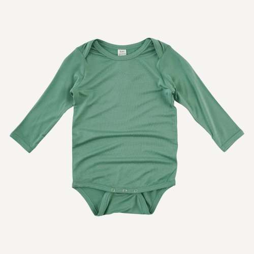 long sleeve lap neck bodysuit | malachite | bamboo – kate quinn
