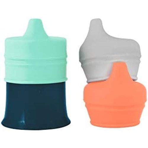 Boon SNUG Spout Sippy Lids and Cup, Assorted Colors (Pack of 3)