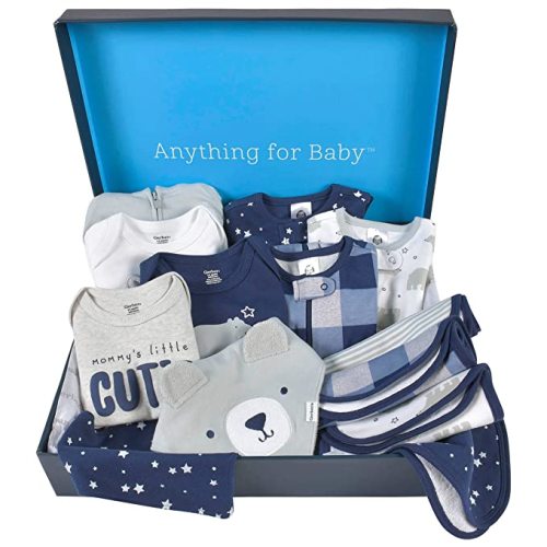 Gerber Baby 14-Piece Clothing Gift Set, Blue, Newborn