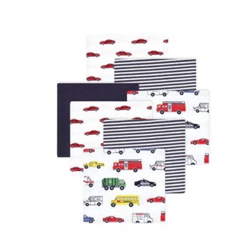 Little Treasure Hudson Baby Boys Cotton Poly Flannel Receiving Blankets Multipack, Green Forest Animals, 30x30 inches