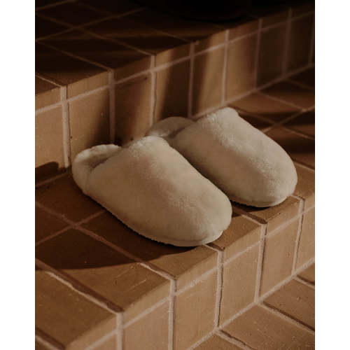 Sheepskin Slippers - Cream