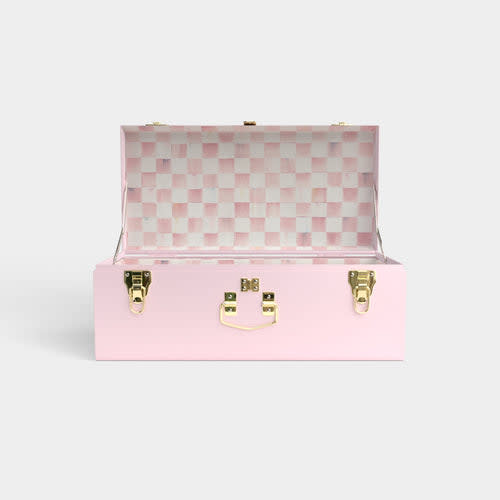 Petite Trunk - Pink - Rosy Check / Embroidery