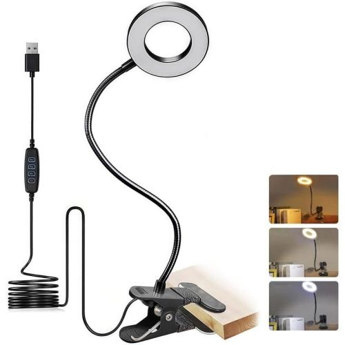 YEERSWAG Flexible Gooseneck Clip-On Desk Lamp with USB Powered